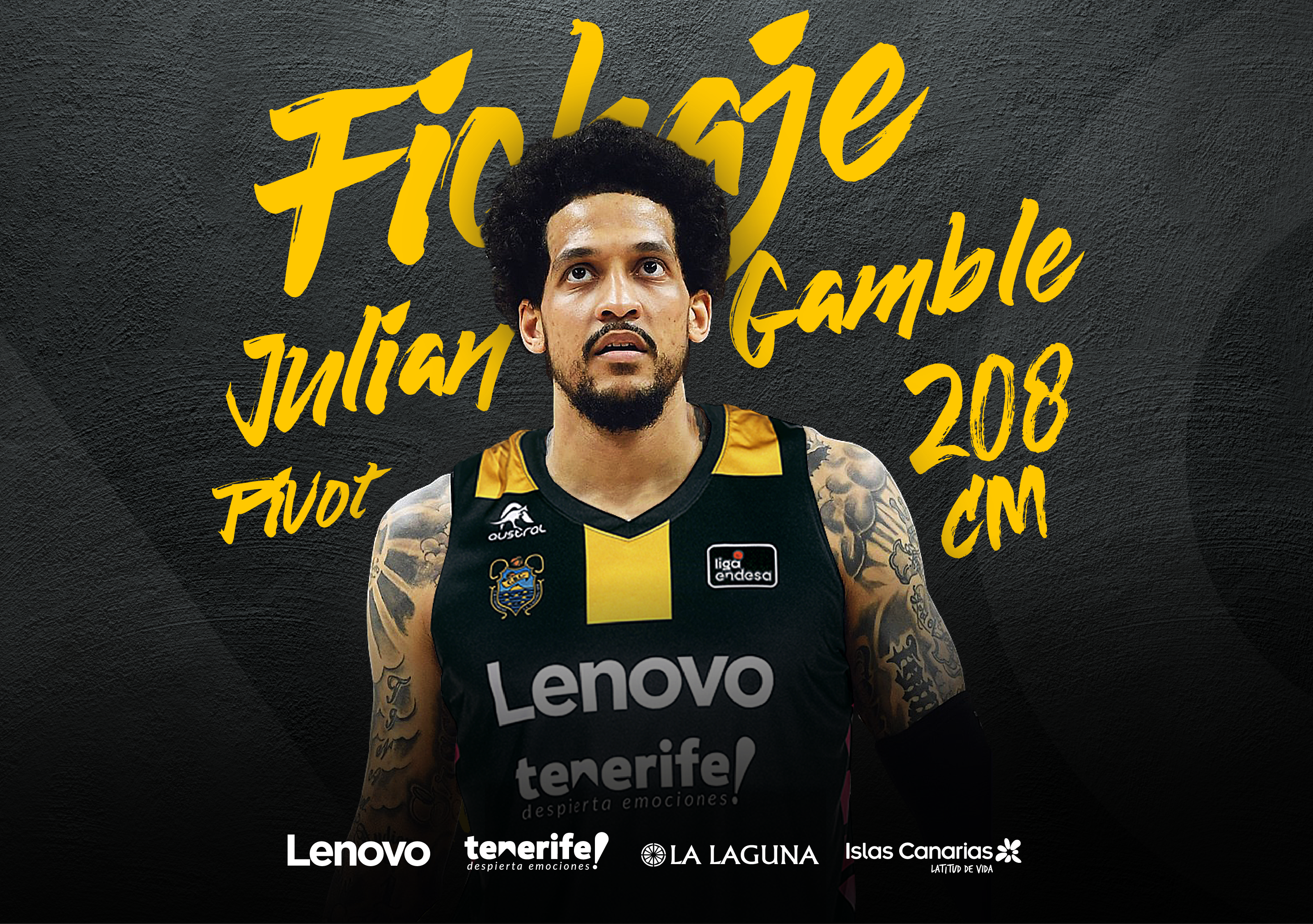 Imagen de El Lenovo Tenerife se hace con los servicios de Julian Gamble