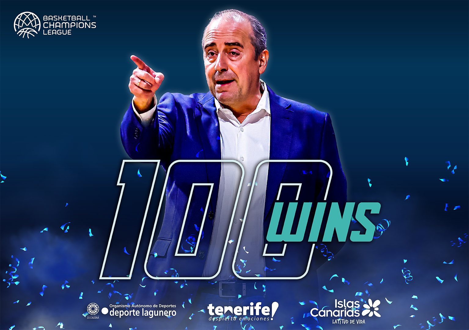 Reconocimiento a Txus Vidorreta por ser el primer técnico en llegar a los 100 triunfos en la BCL Imagen de Reconocimiento a Txus Vidorreta por ser el primer técnico en llegar a los 100 triunfos en la BCL