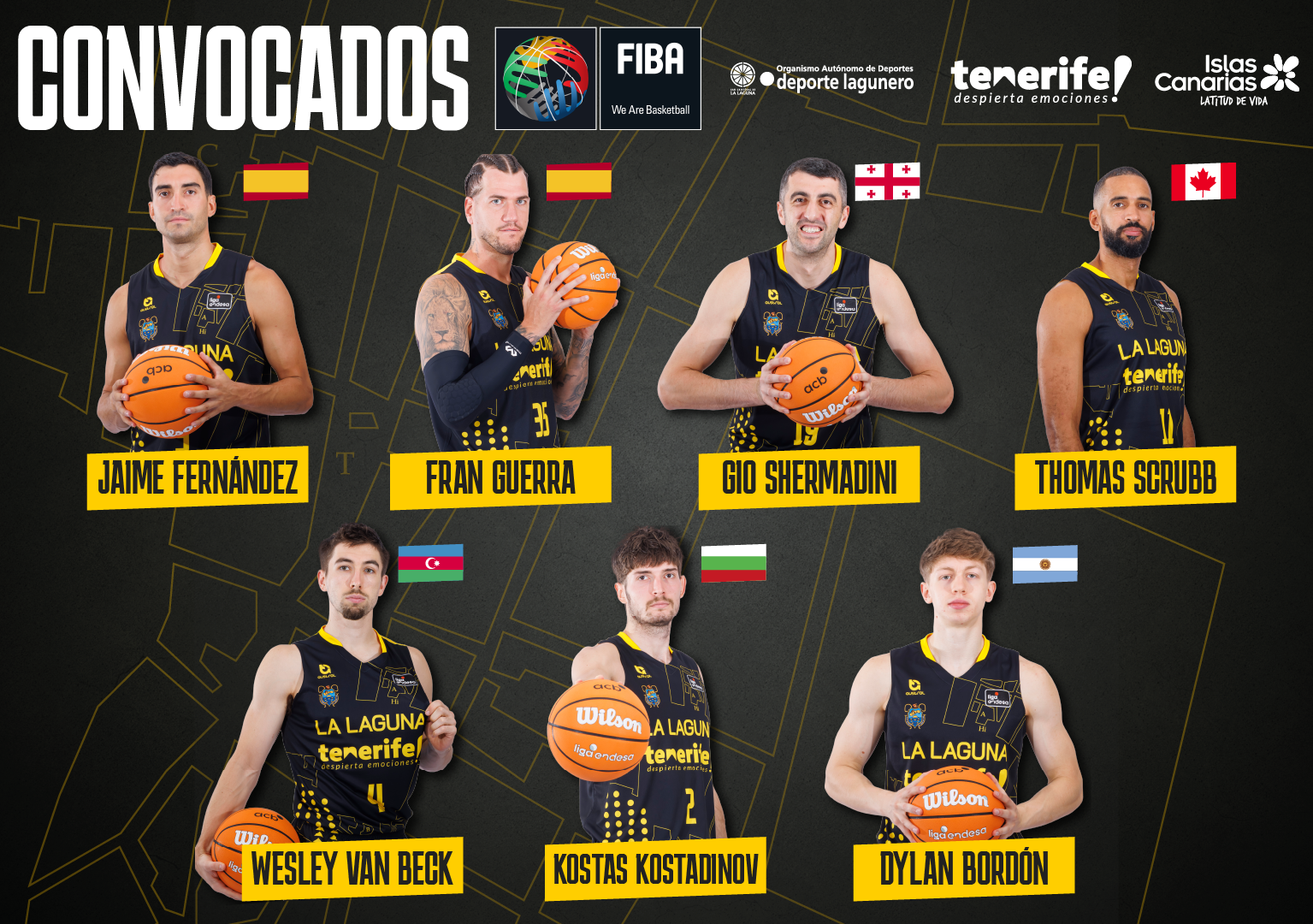 Siete canaristas participarán en la ventana FIBA