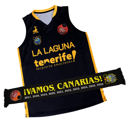 CAMISETA DE JUEGO EDICIÓN ESPECIAL COPA DEL REY 2026 NEGRA + BUFANDA