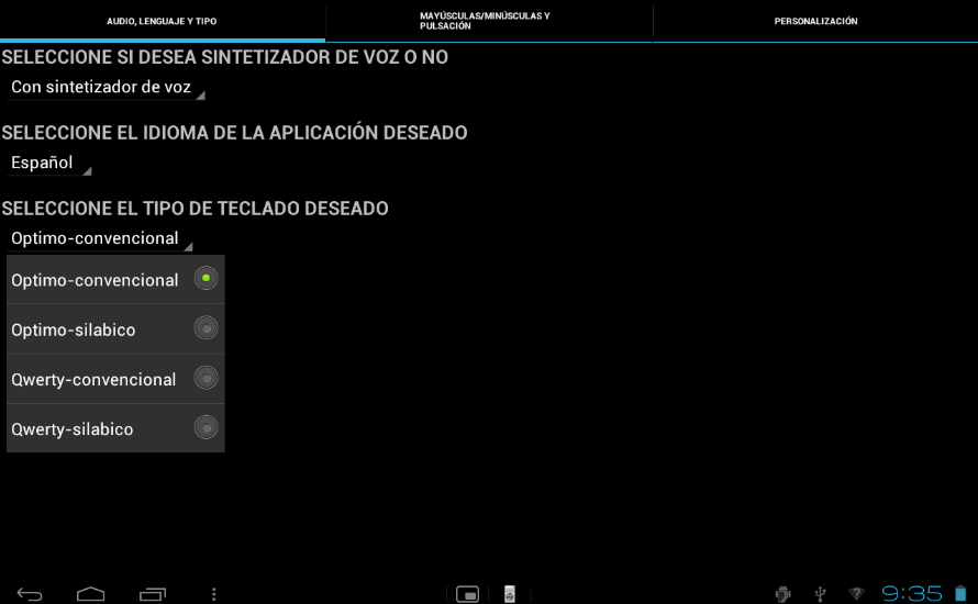 Captura número 2 de la aplicación MyKeyboDroid