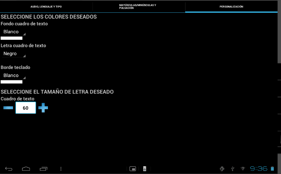 Captura número 3 de la aplicación MyKeyboDroid
