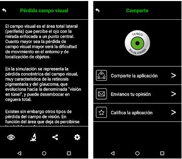 Captura número 1 de la aplicación Tengo Baja Visión – Simulador