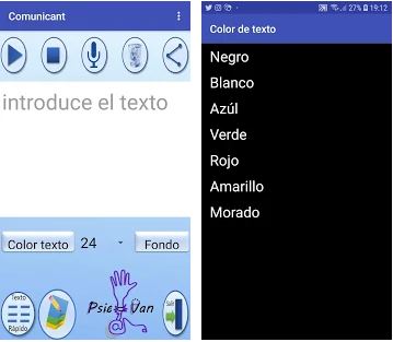 Captura número 3 de la aplicación Comunicant – Texto a voz