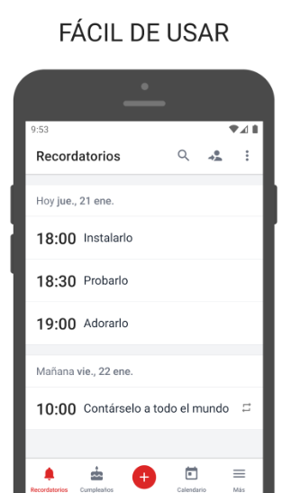Captura número 2 de la aplicación Recordatorios BZ