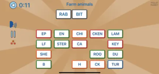 Captura número 1 de la aplicación Palabras Domino, juegos