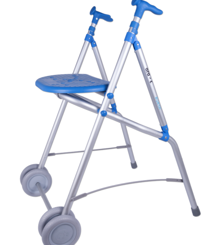 Andador dos ruedas FORTA con asiento azul