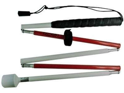 Bastón MADRID rojo-blanco