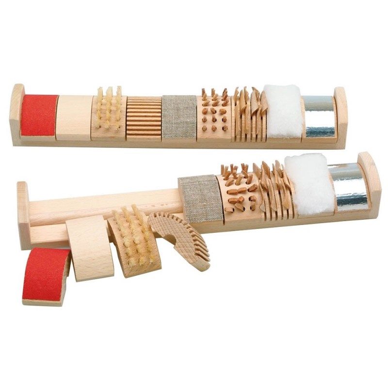 Barras táctiles de madera