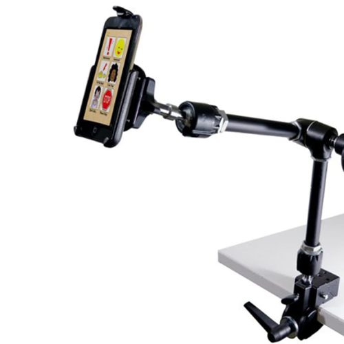 soporte universal sosteniendo un teléfono móvil