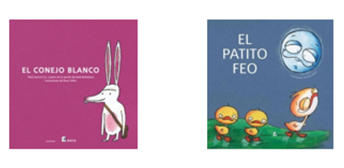 Libros El conejo blanco y El patito feo