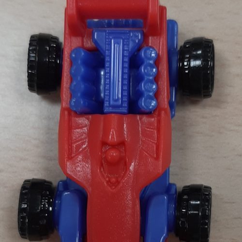 Coche plástico rojo y azul