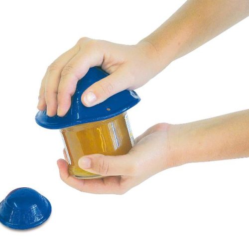 Abrebotes de silicona azul