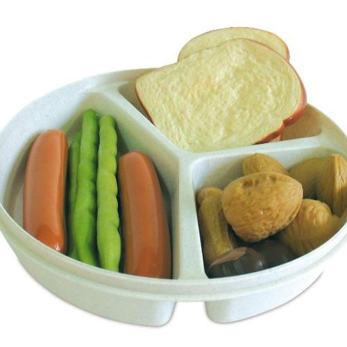 Plato blanco plástico