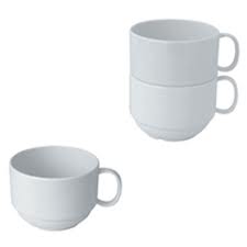 Taza de desayuno blanco policarbonato