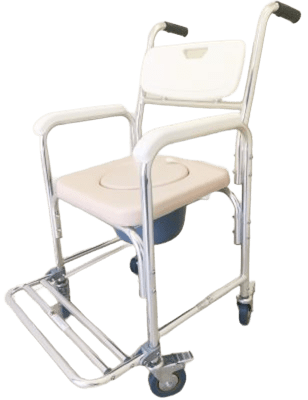 Silla de ducha y WC de aluminio y plástico