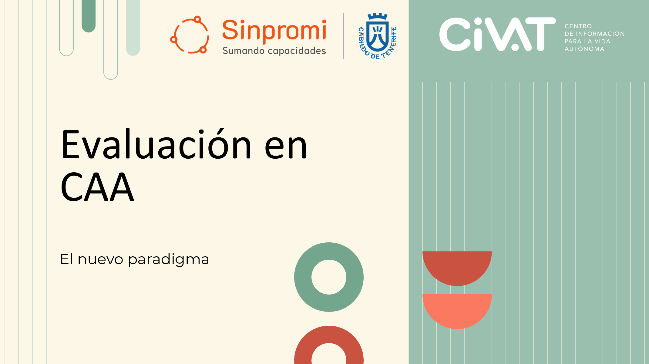 Portada de la presentación de evaluación en CAA