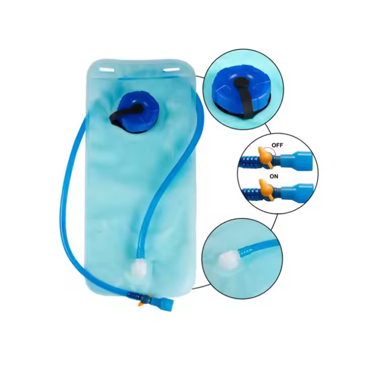 Bolsa de hidratación color azul para silla de ruedas