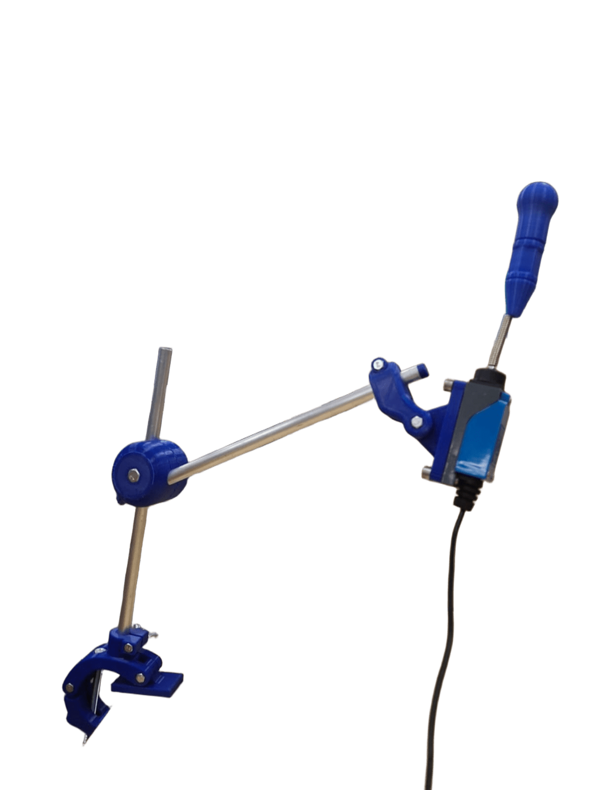 Soporte-Conmutador palanca en impresión 3D de color azul