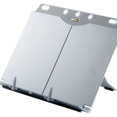 Atril plástico gris plata