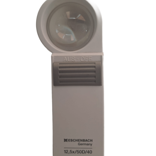 Lupa de bolsillo con luz color blanco