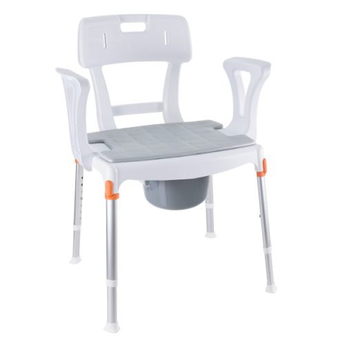 Silla con inodoro PORTOFINO color blanca y gris