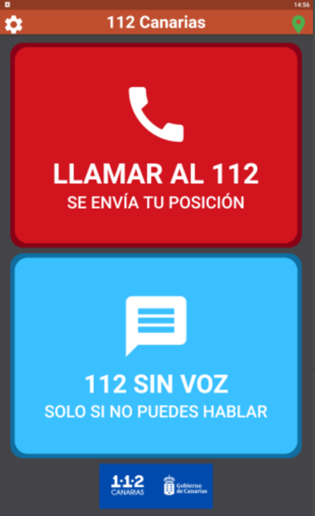 Captura número 1 de la aplicación 112 Canarias