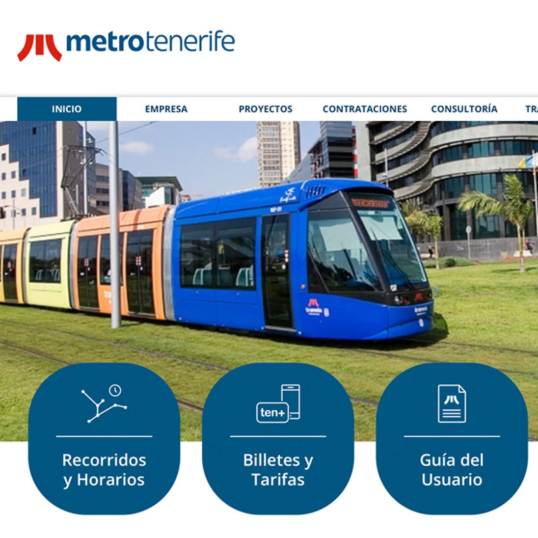 Página Web Metro Tenerife - Tranvía