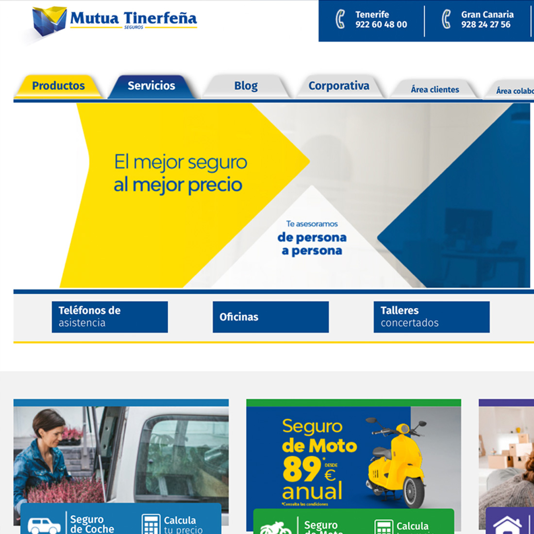 Página web Mutua Tinerfeña