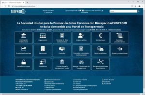 Imagen del portal de Transparencia de Sinpromi
