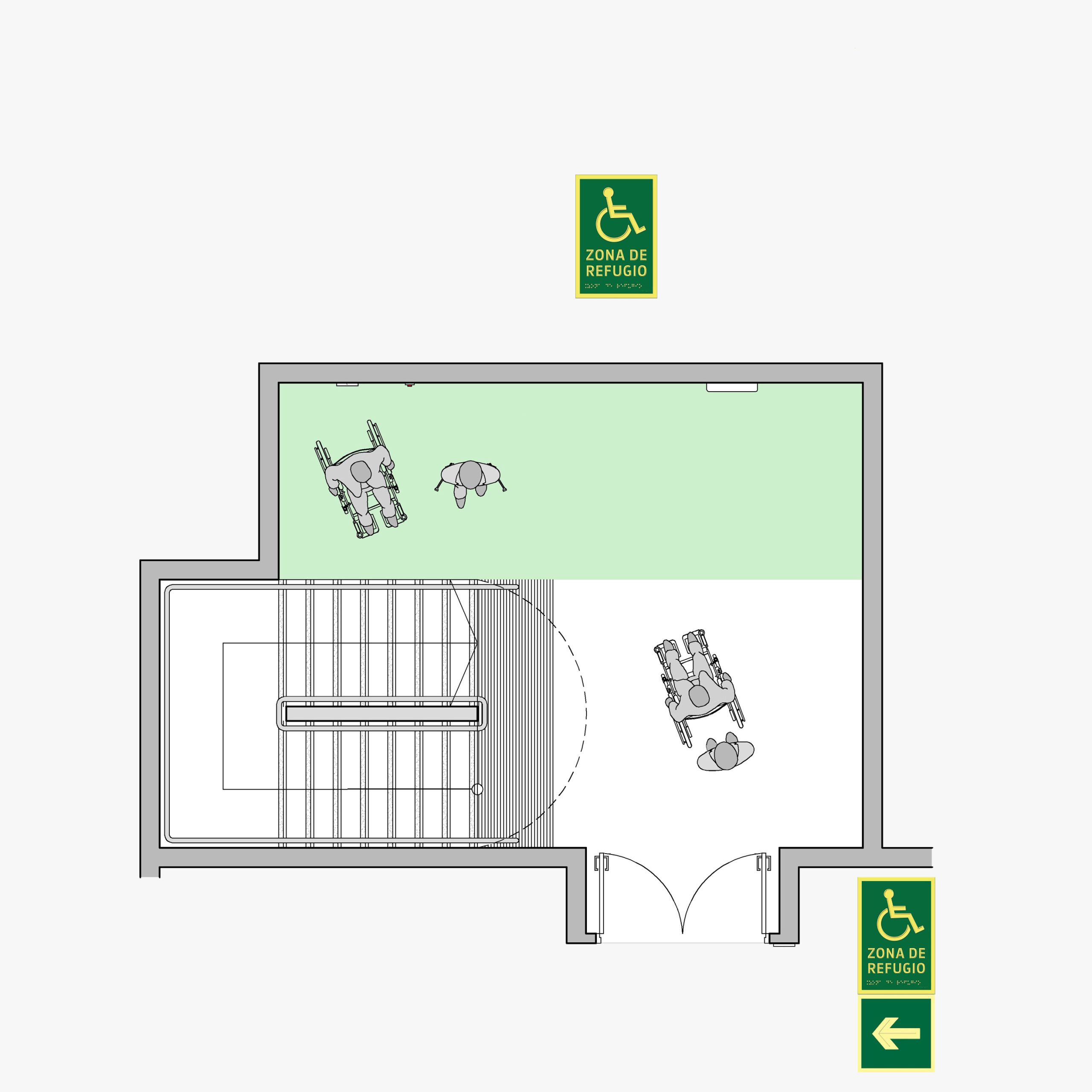 Logo de la ficha evacuación accesible