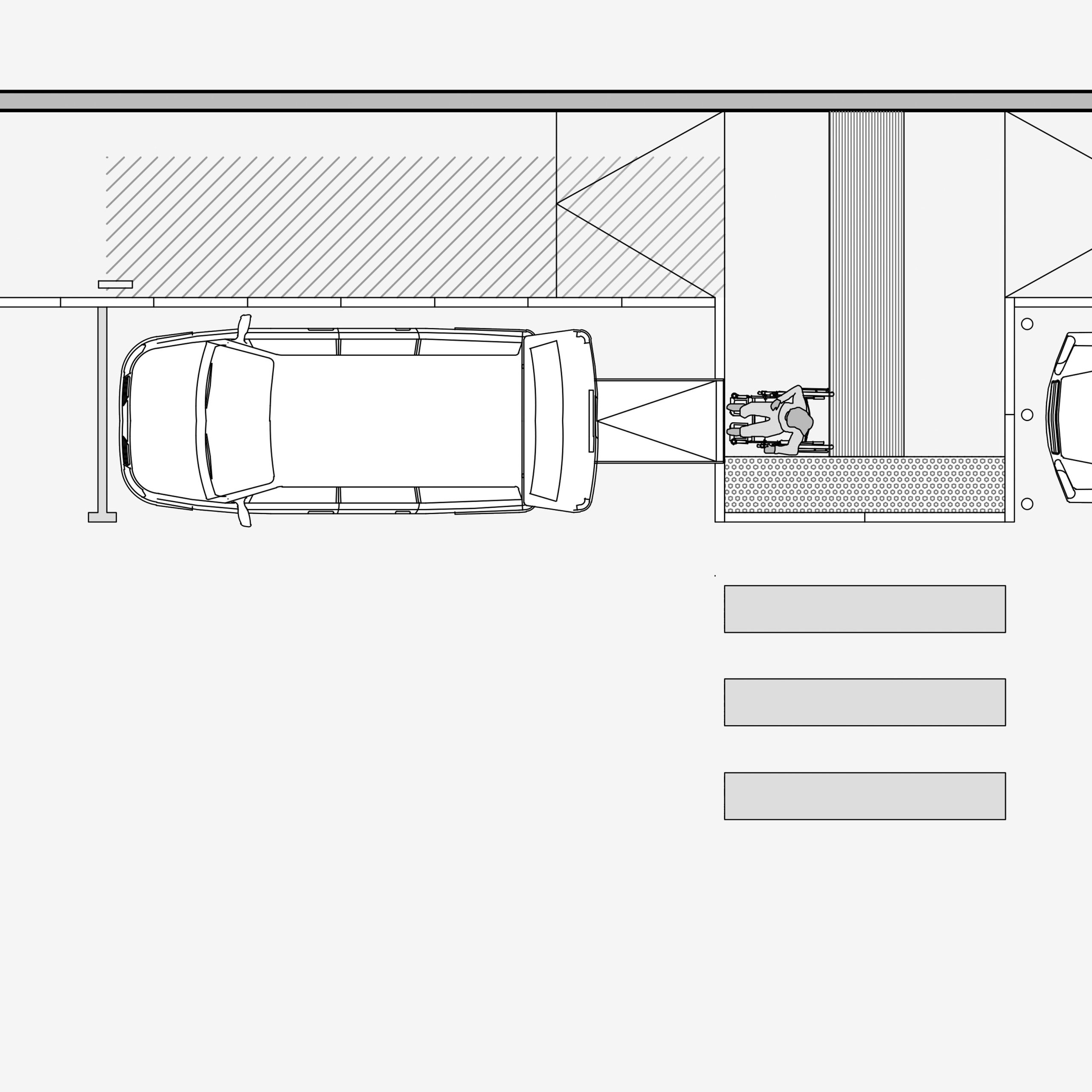 Plaza Línea Anex Paso Peatones Adelantado Vado dos Planos