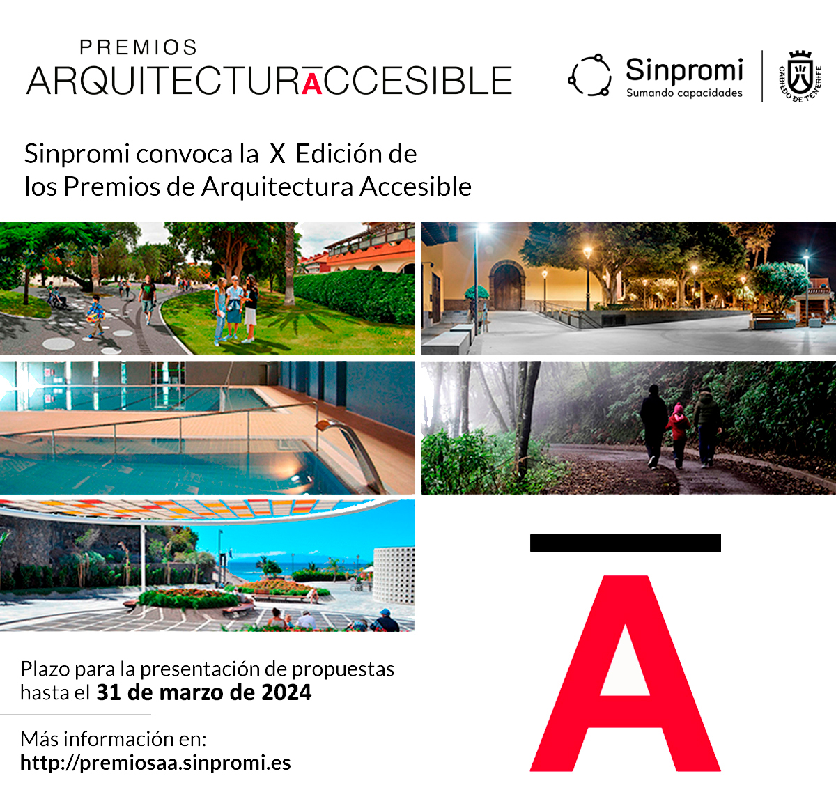Imagen X convocatoria Premios Arquitectura Accesible